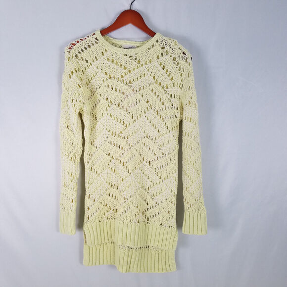 Universal Thread Sweater Women Small New Yellow Open Chunky Knit Long Sleeve Top - Picture 1 of 10